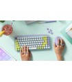 Teclado Logitech POP Keys, 920-010708, Amarillo, Morado, Inalámbrico