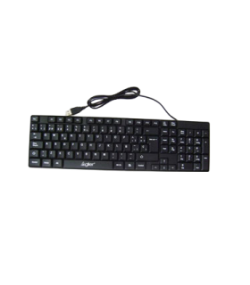 Teclado Agiler AGI-9832 USB alámbrico en inglés, negro