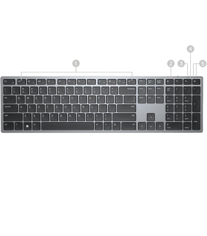 Combo Dell KM7321W Teclado y Mouse Inalámbricos | Conectividad Dual y Alto Rendimiento