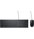 Combo Teclado y Mouse Dell KM300C Alámbrico - Diseño Ergonómico en Inglés