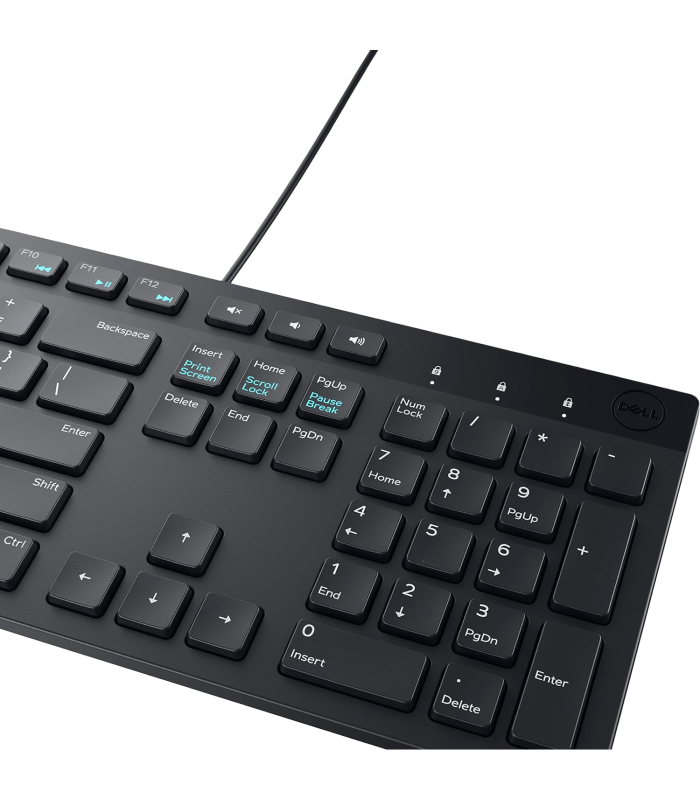 Combo Teclado y Mouse Dell KM300C Alámbrico - Diseño Ergonómico en Inglés
