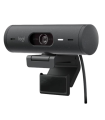 Cámara Web Logitech Webcam Brio 500 con Micrófono, 4MP, 1920 x 1080 Píxeles, USB-C, Negro