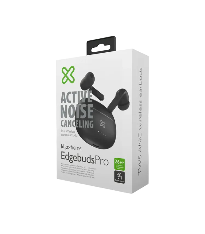 Auricular Klip Xtreme EdgebudsPro KTE750BK, Negro | Sonido Estéreo y Confort