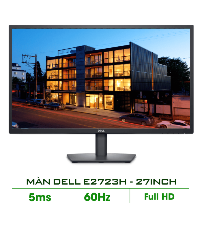 Monitor Dell E2723H 27" LED Full HD VA 60Hz con VGA y DisplayPort