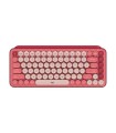 Teclado Logitech POP Keys, 920-010715, Rosa y Rojo, Inalámbrico